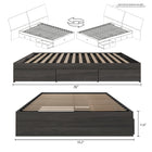 Nexera 3-Drawer Storage Bed Frame - Full Size - Bark Grey-8