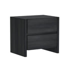 Manhattan Comfort Linda 24" Modern 2-Drawer Nightstand Set - Charcoal Grey-Perfect for Bedside Storage, Lamps or Display Items