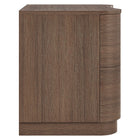 Modway Mirae 2-Drawer Curved Nightstand - Brushed Brown Oak-6