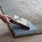 Modway Dilys Distressed Vintage Floral Lattice Area Rug - 8 ft W x 10 ft L - Teal Brown/Beige-Two-Ply Polypropylene Yarn