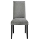 Modway Parcel Dining Upholstered Fabric Side Chair - Light Grey-Chair Weight Capacity: 285 lbs.