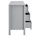 Modway Emmeline Scalloped 6-Drawer Dresser - Light Grey-7