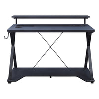 DESIGNlab By OSP Checkpoint Ghost Battlestation Gaming Desk - Black-USB/Power charging hub