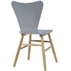 Modway Cascade Wood Dining Chair - Grey-Contoured Organic Flared Back