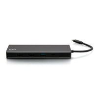 C2G USB-C 9-in-1 Dual Display Docking Station with 60W Power Supply - Black-Supports up to 60W of power delivery to keep your laptop charged