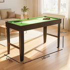 Soozier 55" Mini Pool Table-A complete set including two cues, 16 billiard balls, a triangle rack, a brush and two chalks