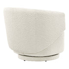 Modway Celestia Boucle Fabric Swivel Chair - Ivory-Arrives Fully Assembled