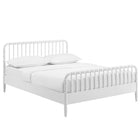Modway Arlette Full Size Wood Spindle Bed Frame - White-Full Size Bed Frame