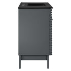 Modway Render 36" Bathroom Vanity - Grey/Black-Soft-Close Doors
