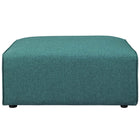 Modway Mingle Fabric Ottoman - Teal-Generous foam padded cushions