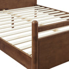 Modway Leni Queen Size Wood Platform Bed Frame - Walnut Heathered Ivory-9