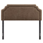 Modway Magnolia Upholstered Fabric Queen Size Headboard - Mocha-Adjustable Mounting Positions