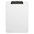 JAM Paper Plastic Clipboards with Low Profile Metal Clip - Letter Size (9 x 12.5) - Clear-Colour: Clear | Be stylish and organized with colourful clipboards.