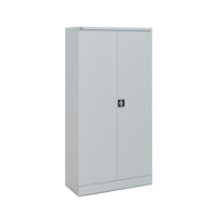 Ceha Canada RTA Metal Storage Cabinet - 36" W x 77" H - Light Grey-POWDER-COATED FINISH: A durable, scratch-resistant coating protects against wear and tear, ensuring a sleek appearance for years to come