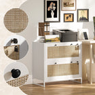 Vinsetto 2-Drawer Filing Cabinet with Lock - White-Melamine faced particleboard ensures sturdiness and is easy to clean