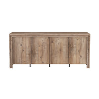 Manhattan Comfort Corin 60" Contemporary 4-Door Sideboard - Brown-Spacious 4-Door Storage – Designed with four cabinet doors that open to generous interior compartments, perfect for organizing dining essentials, media accessories, or everyday clutter