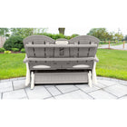 Suncast Adirondack Glider with Console - Dove Grey-Multi wall resin panels are engineered for strength and durability.
