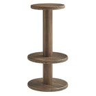 Modway Neo 15" Round Patio Wood Bar Stools - Cocoa Brown-8