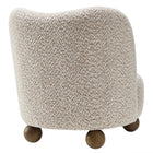 Modway Monroe Boucle Fabric Accent Chair - Coral Walnut-Non-Marking Foot Pins