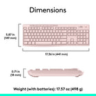Logitech MK270 Wireless Keyboard and Optical Mouse Combo - Pink-Plastic parts in MK270 include certified post-consumer recycled plastic: 49% for the mouse and 54% for the keyboard