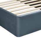 Modway Solana Arched Performance Velvet Twin Platform Bed - Cadet Blue-Weight Capacity: 800 lb