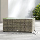 Outsunny Outdoor Coffee Table with Steel Frame for Garden, Balcony, Porch - Dark Grey-5mm glass top patio side table, a sleek and easy-to-clean surface