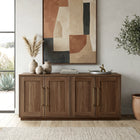 Hudson&Canal Tillman 68" Rectangular Buffet Table - Satin Walnut-Constructed of sturdy MDF materials in a satin walnut wood-look finish