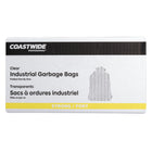 Coastwide Professional Garbage Bags - Strong - 35" x 50" - Clear - 125 Pack-Individually folded for easy dispensing