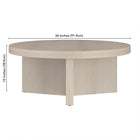 Hudson&Canal Holm 36"W Round Coffee Table - Alder White-9
