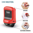 Trodat ID Protector+ Roller Stamp-The total length of the initial ink load can reach approx. 330 feet (100 m) of the concealing impression. After that, there is no need to replace Trodat ID Protector+ as it is easy & clean to refill