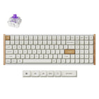 Keychron K4 HE Aluminum Swappable RGB Backlight - Nebula Switch - White (Special Edition)-Premium wooden frame that adds a warm and distinctive aesthetic