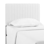 Modway Keira Faux Leather Twin Headboard - White-Solid Wood and Particleboard Frame