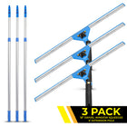 Gritt Commercial Window Washing Kit - 18" Swivel Window Squeegee - 6' Telescopic Pole - 3 Pack-Tools easily attach to the included telescopic 6' pole