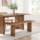Modway Amistad 58" Wood Bench - Walnut-Assembly Required