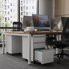 Ceha MDG Series Box-Box-File Mobile Pedestal - Metal Grey-Space-Saving: Compact footprint fits seamlessly under desks or in workspaces.