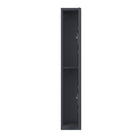 Ceha RH Series 2-Tier Locker with Louver Vents and Recessed handle - Bank of 1 - Graphite Grey-Ideal for gyms, schools, industrial facilities, and employee change rooms