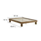Modway Runa Wood King Platform Bed - French Oak-8
