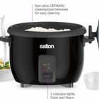 Salton Automatic XL 20 Cup Rice Cooker & Steamer-Automatic - switches from ‘cook’ to ‘warm’ when cooking is complete