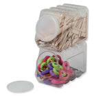 Pacon Interlocking Storage Container With Lid - Clear - 5-1/2" x 9-1/2" x 6-3/4" - 2 Pack-Perfect for scissors, craft items, blocks, manipulatives, and more
