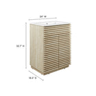 Modway Render 24" Faux Travertine Bathroom Vanity With Sink - White-Adjustable Storage Shelf