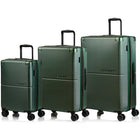 CHAMPS Earth 3-Piece Hardside Luggage Set - Green-Expansion System on all cases