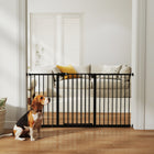 PawHut 29"-58" Wide Pet Gate with Door Dog Barrier Indoor-When the opening angle is between 30° and 90°, the door will close automatically