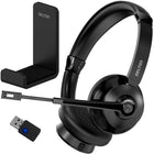Delton 30X Wireless Noise Canceling Bluetooth Stereo Computer Headset with USB Dongle & Headset Hook - Black-Fully compatible with a variety of platforms and devices, ensuring seamless integration and user convenience across all your technology.