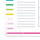 Emily Ley Simplified 2027 Desk Pad - 17" x 22" - Happy Stripe - Bilingual-Open daily blocks with past and future month reference calendars
