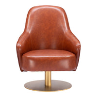 Zuo Withby Accent Chair - Brown-Plush and durable faux leather fabric