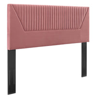 Modway Patience Channel Tufted Performance Velvet King/California King Headboard - Dusty Rose-Channel Tufted King/California King Headboard