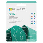 Microsoft 365 Family Medialess - 12 Month Subscription - 5 Users - English-Up to 6 people to share
