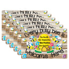 Ashley Productions Smart Poly Computer Mouse Pad - Every Busy Bee is Welcome Here - 6 Pack-Start your day on the right note with these stylish and functional accessories that feature inspiring quotes and positive sayings.