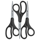 Westcott KleenEarth 8" Straight Basic Handle Scissors, Black, 3 Pack-Package is made with 80% post consumer content. Handle is made with 70% recycled content and 30% post-consumer content