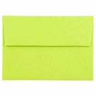 JAM Paper Stationery Set - 25 White Cards and 25 A6 Envelopes - Brite Hue Ultra Lime Green - set of 25-Size: A6 (4.75" x 6.5")